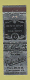 Matchbook Cover - Fahnestock's Restaurant Lewistown PA WEAR