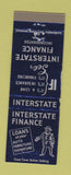 Matchbook Cover - Interstat eFinance Corp Anderson Fort Wayne Greenfield IN