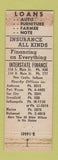 Matchbook Cover - Interstat eFinance Corp Anderson Fort Wayne Greenfield IN