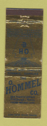 Matchbook Cover - O Hommel Pittsburgh PA Ceramic Supply WEAR