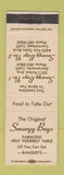 Matchbook Cover - Smorgy Boys Smorgasbord Sacramento Carmichael CA