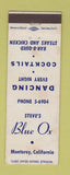 Matchbook Cover - Steve's Blue Ox Monterey CA WEAR