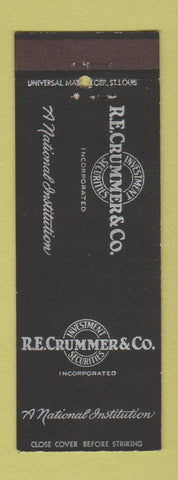Matchbook Cover - RE Crummer Investments Chicago Wichita St Paul Topeka