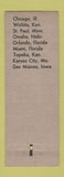 Matchbook Cover - RE Crummer Investments Chicago Wichita St Paul Topeka