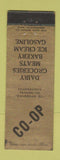 Matchbook Cover - COOP Grocery Waukegan IL oil gas WEAR