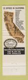 Matchbook Cover - Security Tite and Insurance Los Angeles CA