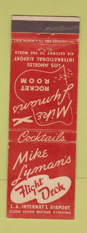 Matchbook Cover - Mike Lyman's Flight Deck Los Angeles CA