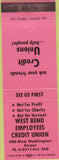 Matchbook Cover - West Bend Employees Credit Union