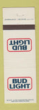 Matchbook Cover - Bud Light Beer Budweiser
