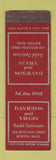 Matchbook Cover - David and Virgin Opticians Boston MA SAMPLE