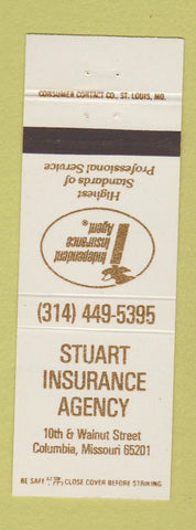 Matchbook Cover - Stuart Insurance Agency Columbia MO