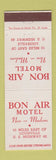 Matchbook Cover - Bon Air Motel Louisville KY