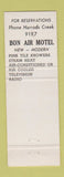 Matchbook Cover - Bon Air Motel Louisville KY