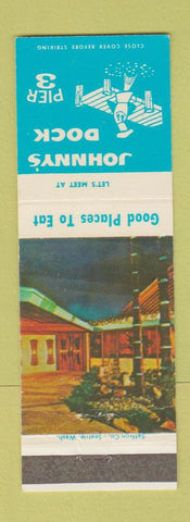 Matchbook Cover - Johnny's Dock Pier 3 Tacoma WA