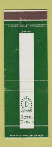 Matchbook Cover - Hotel Dennis Atlantic City NJ WEAR