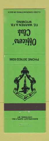 Matchbook Cover - Officers' Club FE Warren Air Force Base WY