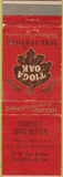 Matchbook Cover - Tioga Oak Sole Leather Shoe Repair Lexington NC CREASE