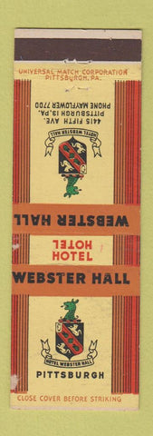 Matchbook Cover - Hotel Webster Hall Pittsburgh PA WEAR