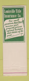 Matchbook Cover - Louisville Title Insurance KY