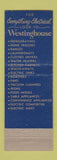 Matchbook Cover - Westinghouse Appliances