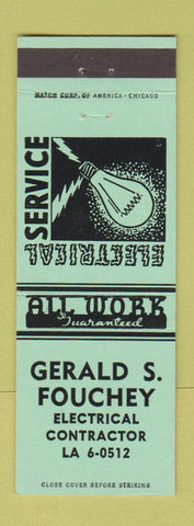 Matchbook Cover - Gerald Fouchey Electrical Contractor