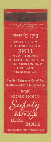 Matchbook Cover - Bell Telephone  Safety WEAR