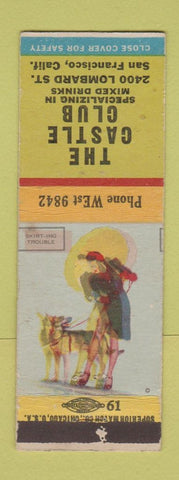 Matchbook Cover - Castle Club San Francisco CA pinup WEAR