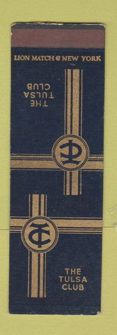 Matchbook Cover - Tulsa Club OK SAMPLE WORN