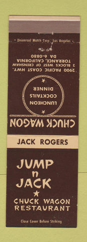 Matchbook Cover - Jump n Jack Chuck Wagon Restaurant Torrance CA