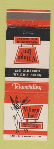 Matchbook Cover - Village Inn Pancake House Cedar Rapids IA