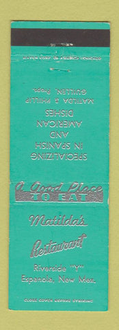 Matchbook Cover - Matilda's Restaurant Esxpanola NM