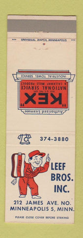 Matchbook Cover - Kex Lee Bros Minneapolis MN Callaway Mills towel service