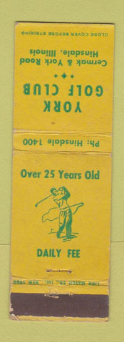 Matchbook Cover - York Golf Club Hinsdale IL WEAR