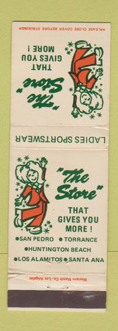 Matchbook Cover - The Store Women's Clothes San Pedro Torrance Santa Ana CA WEAR