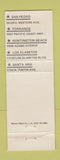 Matchbook Cover - The Store Women's Clothes San Pedro Torrance Santa Ana CA WEAR
