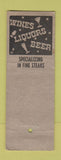 Matchbook Cover - Pikes Peak Cafe Denver Colorado girlie WEAR