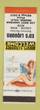 Matchbook Cover - Ed's Liquors Orange CA pinup