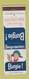 Matchbook Cover - Burgie Beer Burgermeister