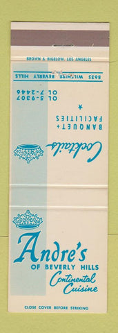 Matchbook Cover - Andre's Restaurnt Beverly Hills CA