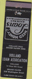 Matchbook Cover - Holland Loan Association Grand Haven Holland MI