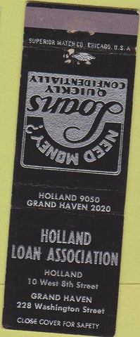 Matchbook Cover - Holland Loan Association Grand Haven Holland MI