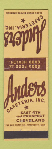 Matchbook Cover - Anders Cafeteria Cleveland OH