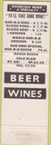Matchbook Cover - Bernice's BBQ Naples FL
