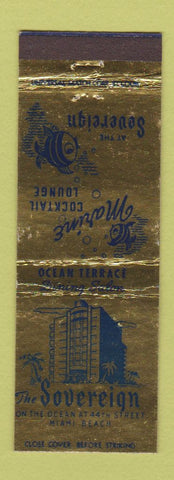 Matchbook Cover - Sovereign Hotel Miami Beach FL