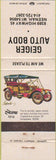 Matchbook Cover - Geiger Auto Body Neenah WI