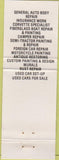 Matchbook Cover - Geiger Auto Body Neenah WI