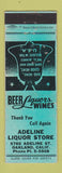 Matchbook Cover - Adelin eLiquor Store Oakland CA