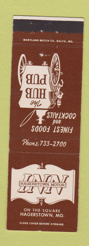 Matchbook Cover - Hagerstown Motor Inn Hagerstown MD Hub Pub