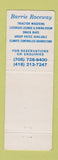 Matchbook Cover - Barrie Raceway Harness Horse Racing Barrie ON