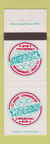 Matchbook Cover - Woody's Cookhouse Cowabunga Bar
